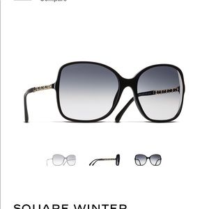 Authentic Chanel Square Winter Sunglasses
